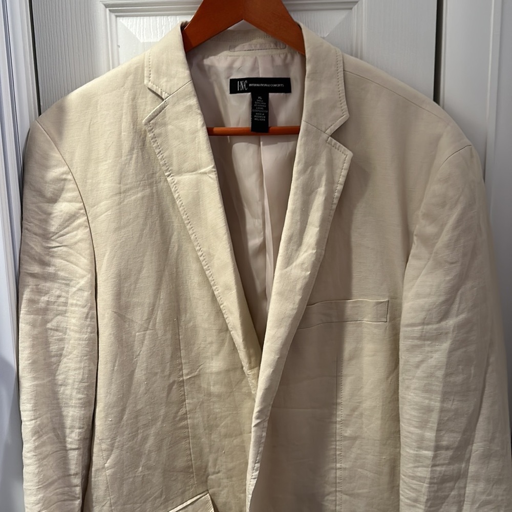 INC International Concepts Linen Blend Blazer Size XL